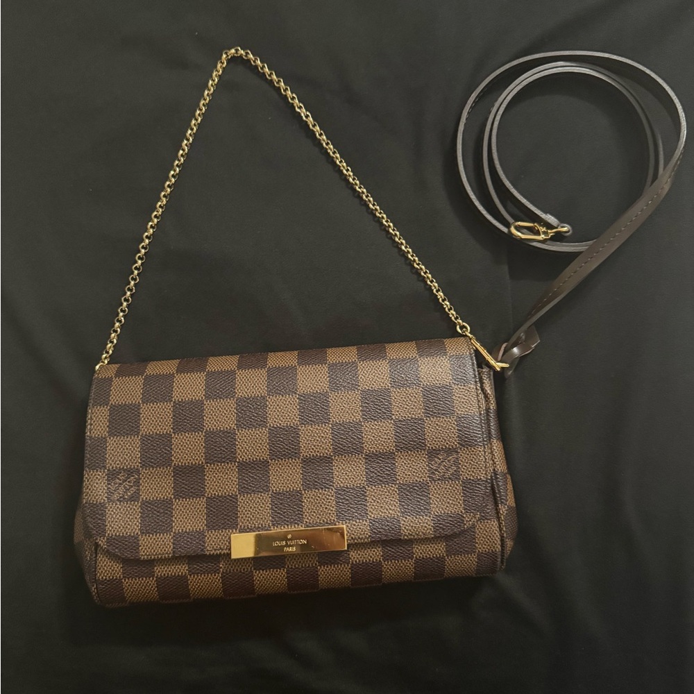 Louis Vuitton Brown Checkered Crossbody Bag